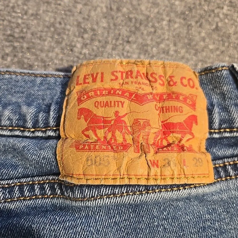 Levis Jeans Mens 34x29 (Fits 32x28) Blue 505 Straight Fit Medium Wash Cotton